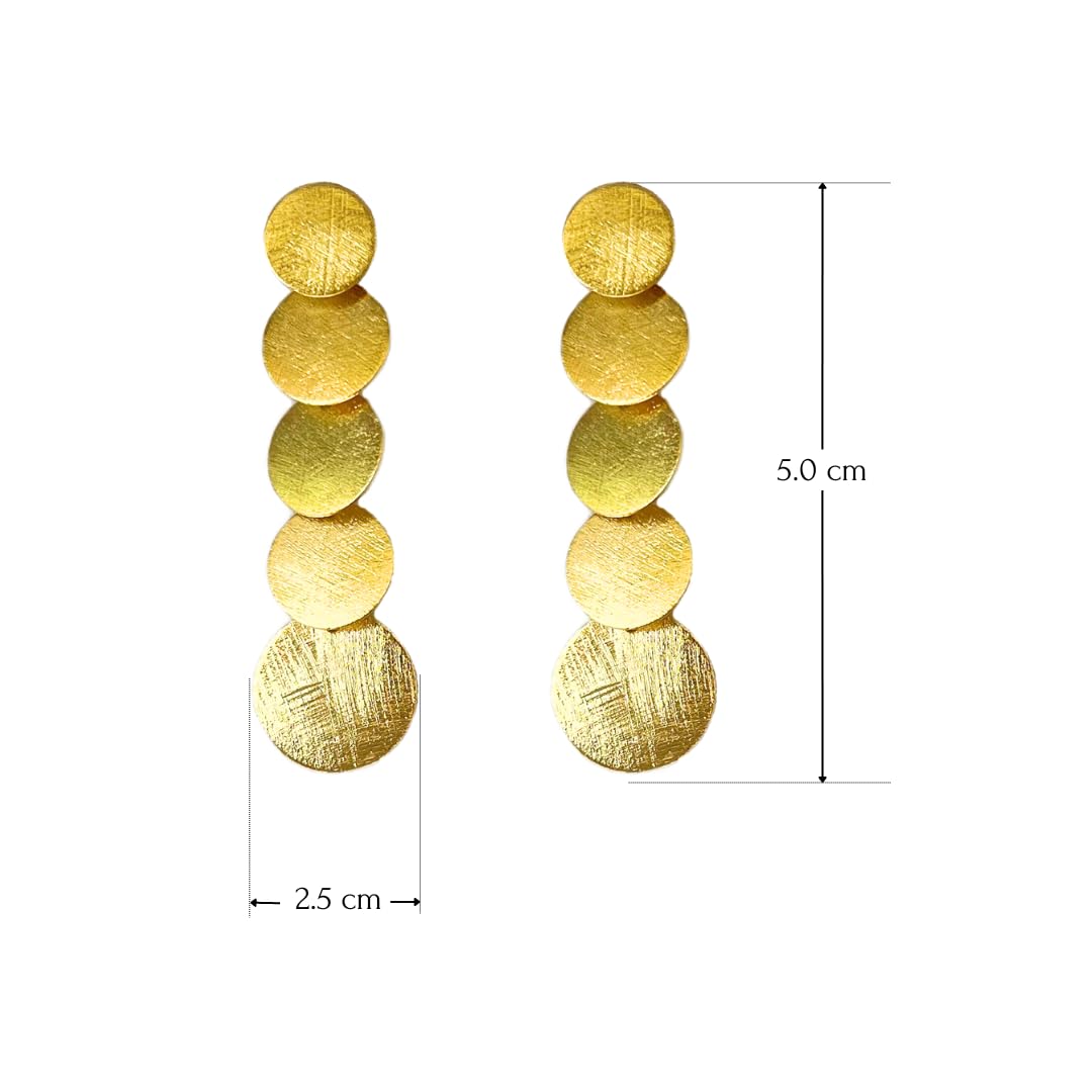 Orecchini Fall lunghi, orecchini placcati in oro 18 carati con cerchi, gioielli da festa leggeri per le donne, regalo per le donne
