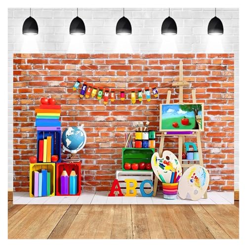 Fondo De Foto De Pantalla Fondo de fotografía de regreso a la escuela for niños, pizarra negra, lápiz, fondo de graduación for estudio fotográfico, sesión fotográfica Para Tv Reuniones(NWH19839,Vinyl