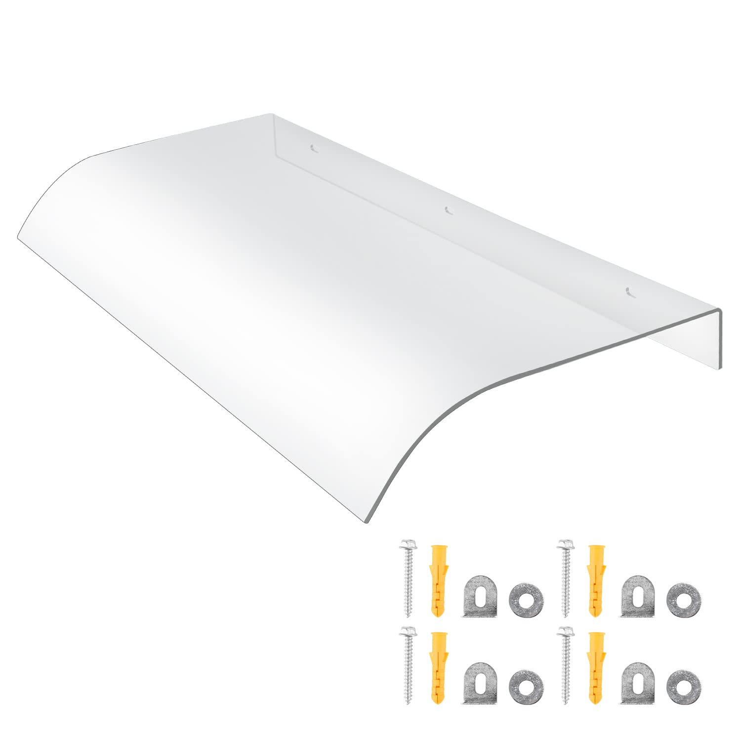 Zadaszenie na drzwi do domu, 40 x 80 cm, z przezroczystego poliwęglanu, na balkon, okno, wejście do domu, ochrona przed deszczem