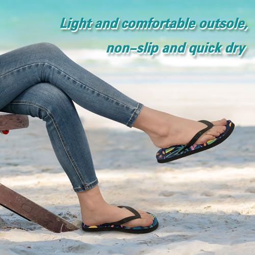 Mens Flip Flops Beach Palm TreeSandal Flip Flops for Women Summer Beach Slipper 214B31213