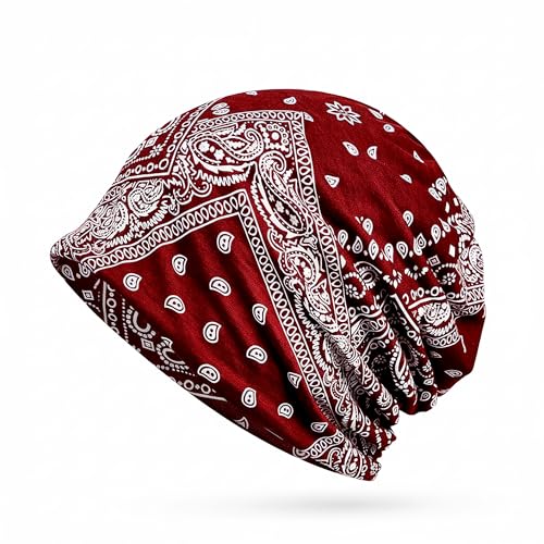 MyNoogin Bandana Beanie 100% Cotton Bandana-Print Gaiter-Style Soft Lightweight Breathable Stretch Fit One Size Fits Most