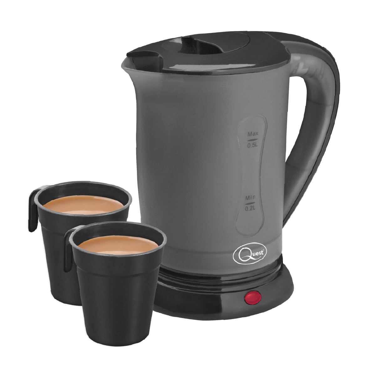 Quest 35690 Travel Kettle - 0.5L - Black - Dual Voltage