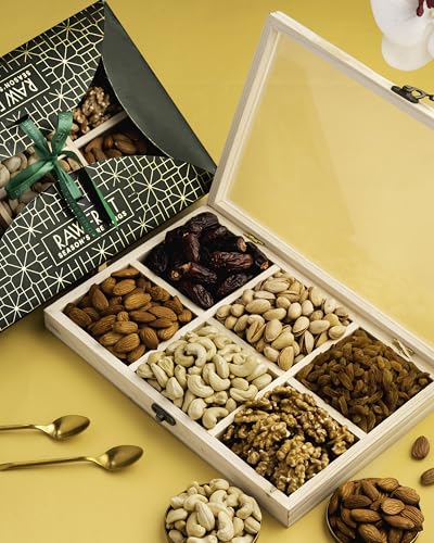 Image of Hyperfoods Dry Fruits Gift Pack DryFruits Gifts For Employees Pack of 6 Dry Fruits Gift Pack Hampers For Family
