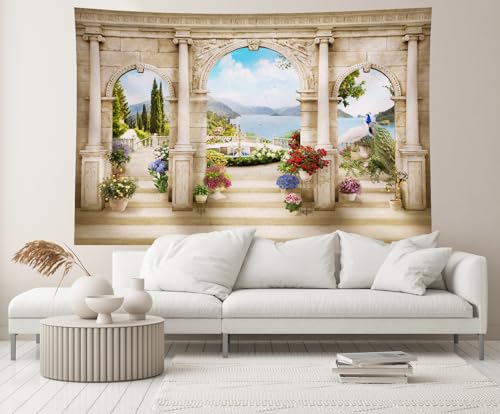 Fondo fotográfico 7x5FT estilo retro jardín real europeo miniatura 4
