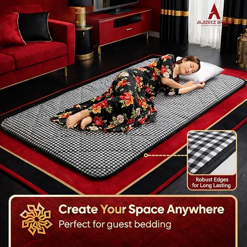 Image of Premium Foldable Floor Mattress for Sleeping, Portable Tri-Fold Sleeping Mat with Carry Bag, Lightweight Washable Guest Bed Mattress for Home, Travel, Camping & Kids Play Area