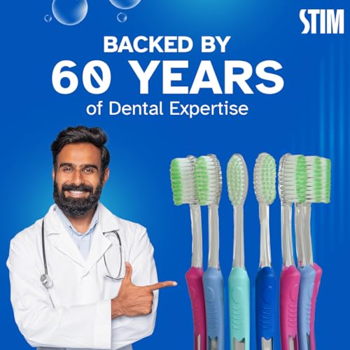 Image of STIM Silky | Ultra soft toothbrush | Extra gentle bristles | Cleans along the gum line | Cleans till 3rd Molar - Pack of 1