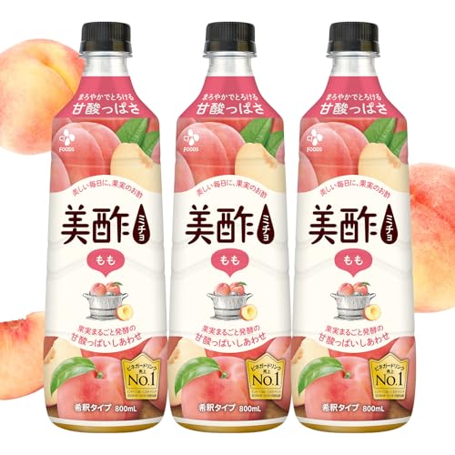 美酢（ミチョ）希釈式もも800mL3本セット ビネガードリンク 飲むお酢 桃 フルーツ みちょ