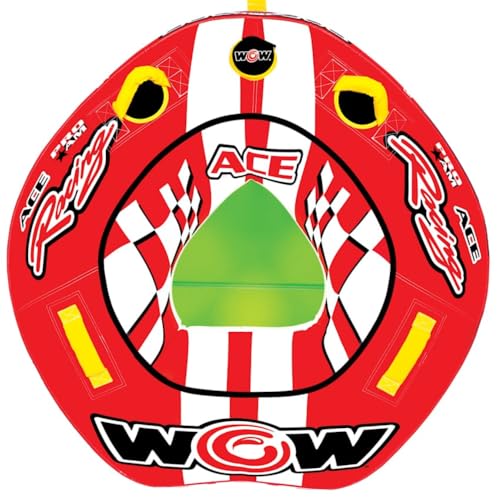 WOW Sports - Ace Racing Boat Tube - Inflatable Towable For Boating - Perfect for Kids & Adults - 1 Person