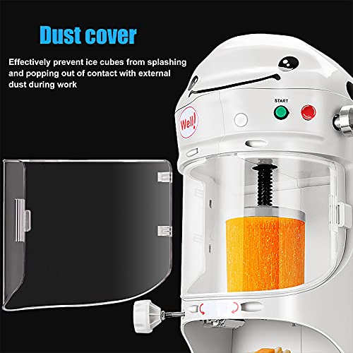 350W Ice Cream Shaving Machine, Commercial Electric Snow Ice Shaver, Electric Snowflake Ice Machine, Cefcccccpse, White, 43X32X86Cm #TOP6