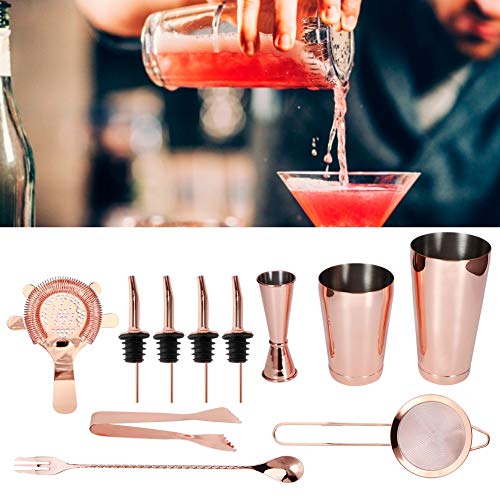 Hyuduo Cocktail Shaker Set Bartender Kit, 11Pcs Premium 430 Conjunto de Ferramentas de Barra de Aço