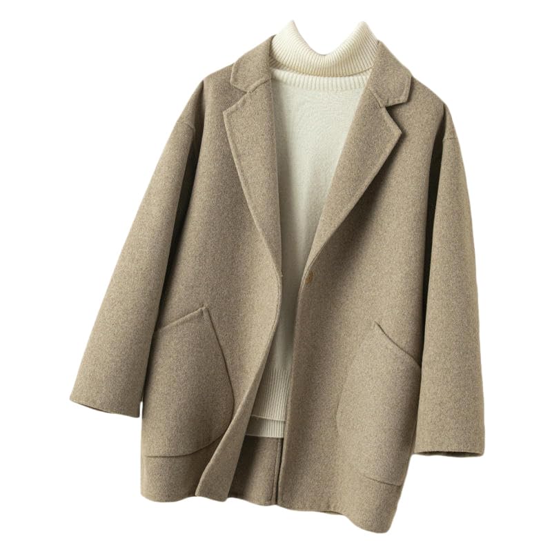 Chaqueta de cachemira holgada estilo coreano de otoño invierno 4