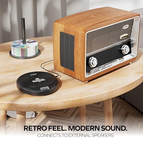 Image of Coby Portable CD Player, 60 Second Anti Skip, FM Radio, CD Player for Car | CD-R /CD-RW /MP3 Playback, 2 AA or USB Power, Stereo Earbuds Included, Simple Buttons, Clear LCD