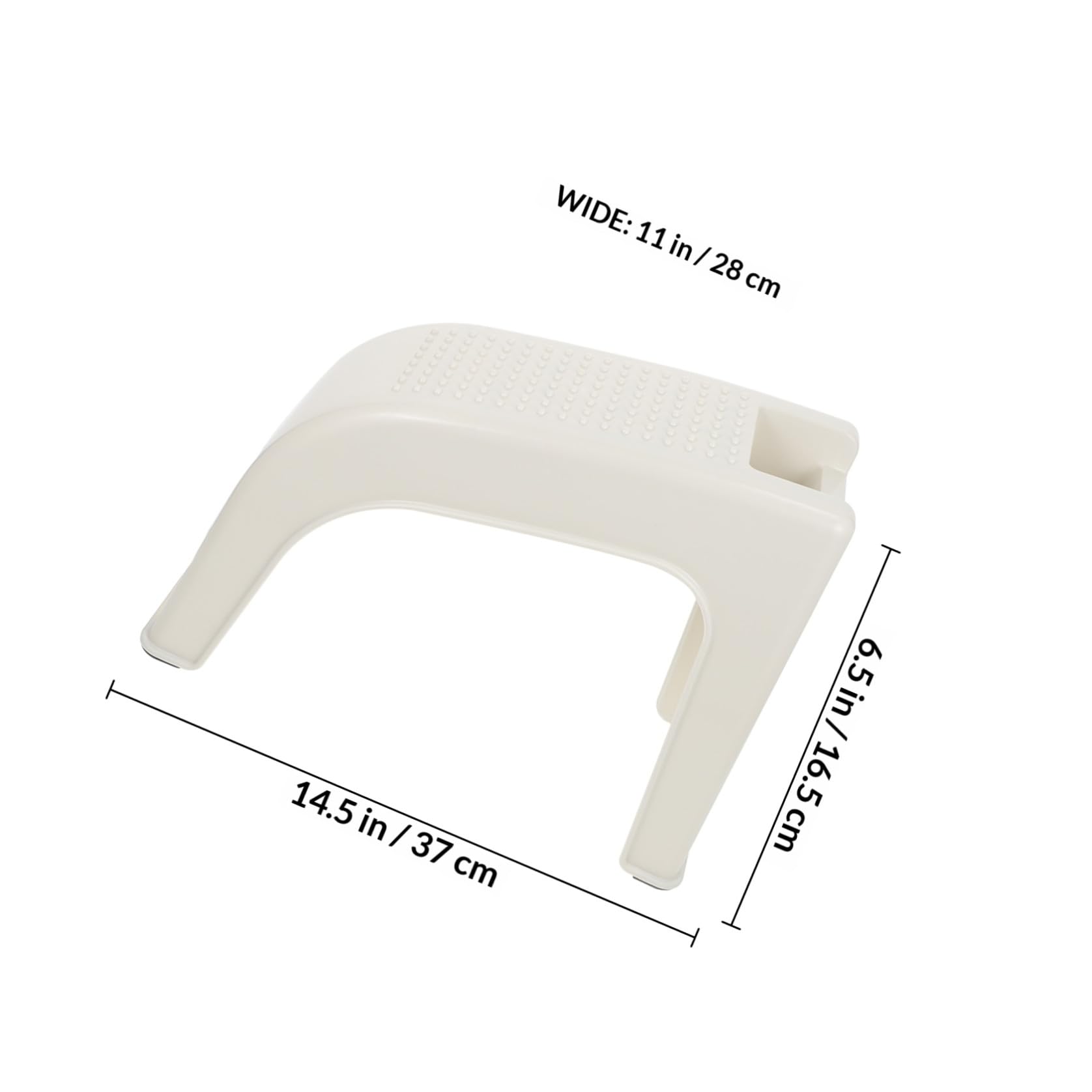 POPETPOP Poggiapiedi per Pedicure in Plastica Mini Scanalatura Porta Attrezzi, Sgabello Pratico per Nail Art Uso Professionale e Domestico, Supporto Ergonomico per Centri Bellezza e Cura