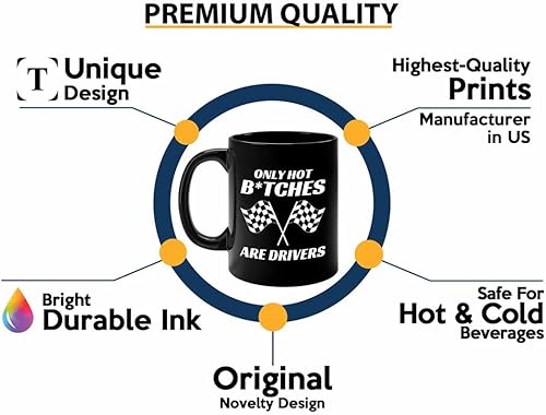 Miniatura 2 de Taza de café Racer de 11 onzas, color negro, solo conductores calientes, Fuel Speed Racer Car Guys Circuit, regalos para él, papá, hombres, novio