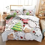 Photo Gallery ptnqaz set copripiumino con stampa a tema natalizio con fiocco di neve, chiusura a cerniera, lavabile in lavatrice, con federe, per la decorazione invernale e festiva della camera da letto (natale 1 Photo Gallery ptnqaz set copripiumino con stampa a tema natalizio con fiocco di neve, chiusura a cerniera, lavabile in lavatrice, con federe, per la decorazione invernale e festiva della camera da letto (natale 1