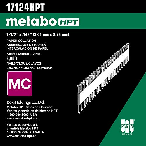 Metabo HPT 17124HPT Heat Treated Brite Basic Paper Tape Strap Tite Nails 1-1/2" x .148 SM - Image 3