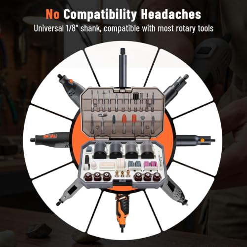Katerk 260-Piece Rotary Tool Accessories Bits Set Compatible with Dremel - image 6