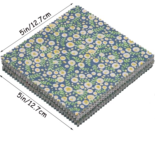 Nodsaw SQUARES FABRIC-005 Floral Print Cotton Fabric Squares Bundles,Charm Packs thumb #3