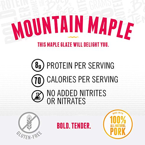 Perky Jerky Mountain Maple Pork Jerky, 14oz - Tender Texture and Bold Flavor - Low Sodium - 8g Protein per Serving - Low Fat - 100% U.S. Sourced