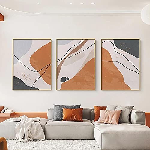 Poster mural contemporain avec blocs de couleurs impression toile moderne 50x70