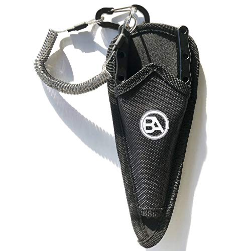 Black Anchor Aluminum Fishing Pliers 6.7\" Saltwater Resistant Anodization, Mono, Fluoro & Braid Line Cutters, Nylon Sheath with Belt Loop (Black, 6.7) - Thumbnail 2