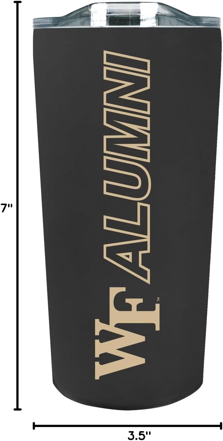 The Fanatic Group Wake Forest University Alum 18 oz. Double Walled Stainless Steel Soft Touch Tumbler - Black