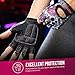 Contraband Pink Label 5237 Womens Designer Workout Gloves | Sugar Skull Print w/Grip-Lock™ Padding (Pink, Medium)