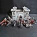 POHOVE Juego de Juguete de Castillo, Figura de acción de Caballeros del Castillo Medieval, Accesorios de construcción de Modelos de Juguete, Juego de construcción de Castillo DIY