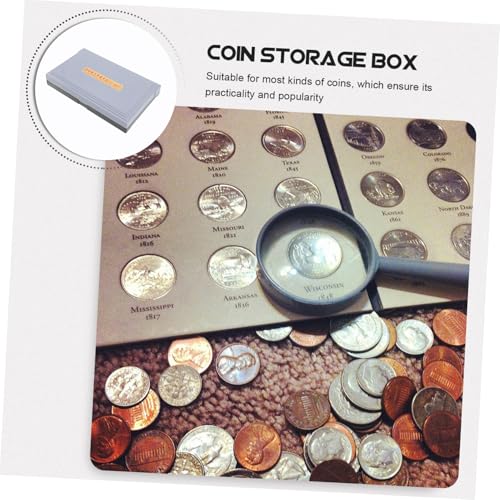 Caja organizadora multi-compartimiento con tapa para monedas miniatura 5