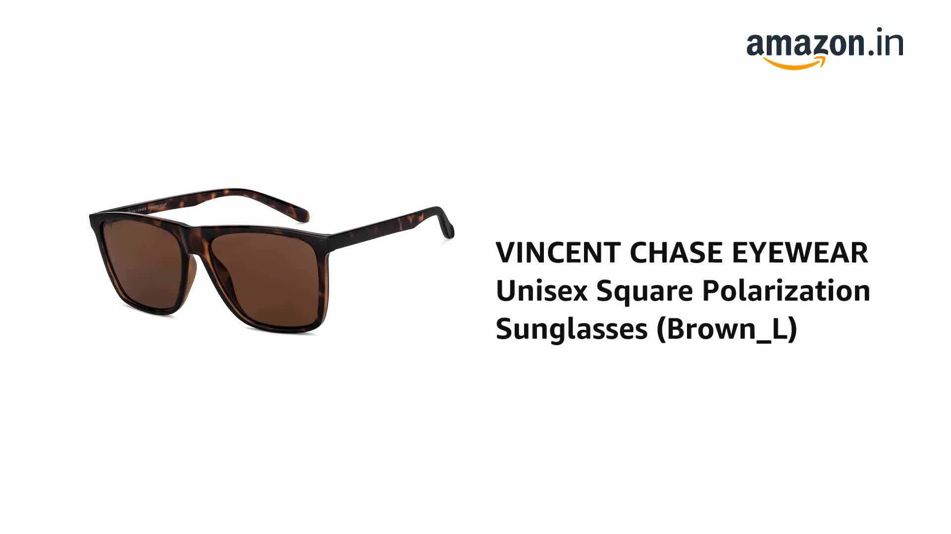 Buy VINCENT CHASE EYEWEAR 100% UV Protected | Tortoise-Brown Full
