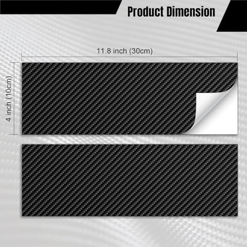Image of 2pcs Compatible with Bowtie Logo Wrap Cut-Your-Own DIY Decals for Chevy 11.8 inch x 4 inch (6D Carbon Fiber)