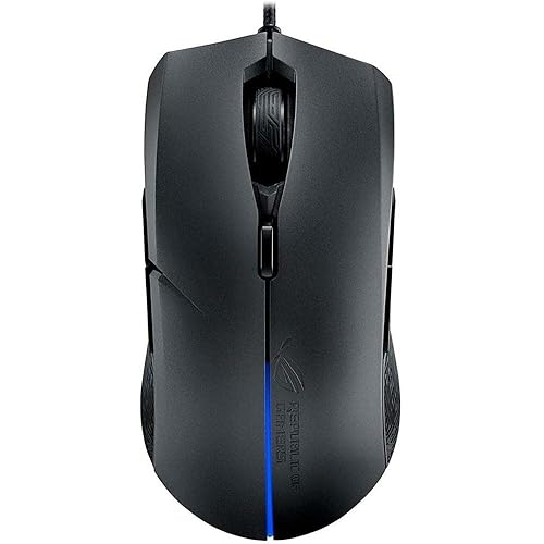 ASUS Ambidextrous Optical Gaming Mouse - ROG Strix Evolve | Wired Gaming Mouse for PC | 7200 DPI, Omron Switches | 4 Customizable Ergonomic Styles | Aura Sync RGB, Armoury II