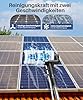 LyriFine Elettrico spazzola pulizia pannelli fotovoltaici 6,2 metri, 5 stadi telescopic hydrocleaner kit pulizia pannelli fotovoltaici e Velocità della 2a marcia per pannelli solari, vetri per tetti