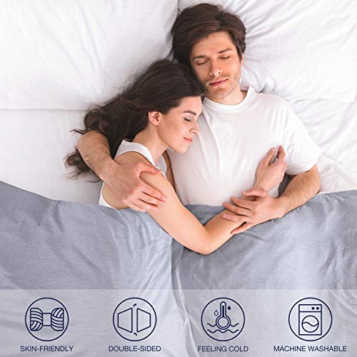 Image of EXQ Home Weighted Blanket Cover 48x72-Twin Size Premium Soft for Weighted Blanket with Zipper,Machine Washable Duvet Cover (Grey,Duvet Cover Only)