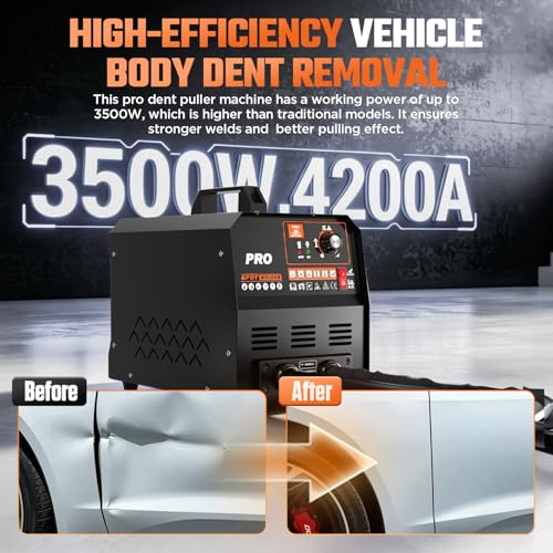 Image of Dent Puller Welder 3.5KW Spot Welder Dent Puller Machine, Auto /Manual Welding, 110V 4200A Auto Body Repair Kit with 6 Welding Modes & Overheat Protection for Car /Truck /Motorcycle
