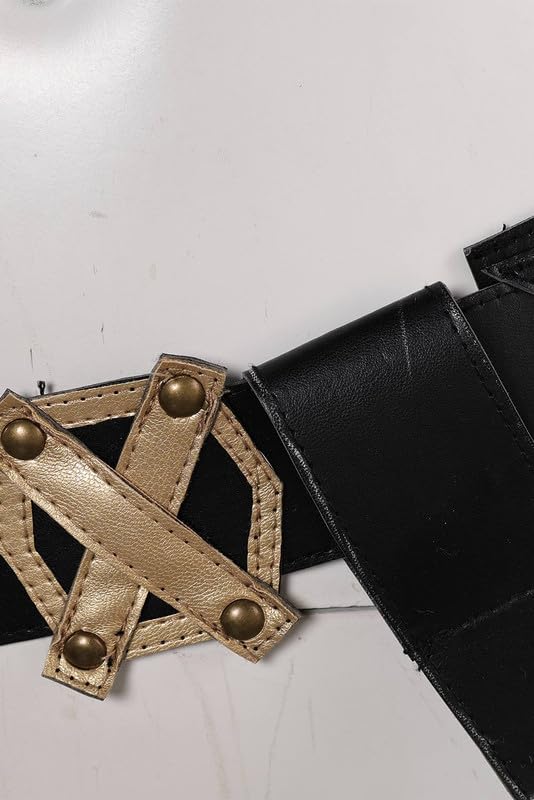Jinx Cosplay Belt Costume Accessories Adult Women Steampunk Black Leather Belts for Game Props3
