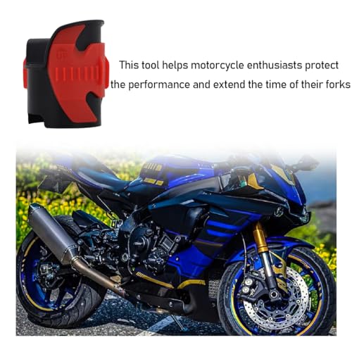 Image of povtii 2PCS Motorcycle Fork Seal Cleaner Tool, Fork Seal Cleaner Fits 45-55mm Seal Mate Oil Level, Universal Cleaning Shock Repairing Absorber Tool, Dirt Bike Motorcycle Accessories (Red)