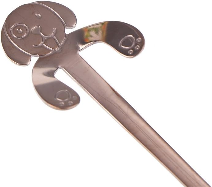 Holiday Deals 🛒 Haishell 4 Pcs Coffee Spoon Stainless Steel Cat and Dog Dessert Spoon Drink Spoons Mixing Spoon Milkshake Spoon Tableware Kitchen Supplies,Silver