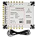 Produktbild Premium X PXMS 17/12 Multischalter mit Netzteil Multiswitch 4 SAT für 12 Teilnehmer Satverteiler Digital HDTV FullHD 4K UHD 8K