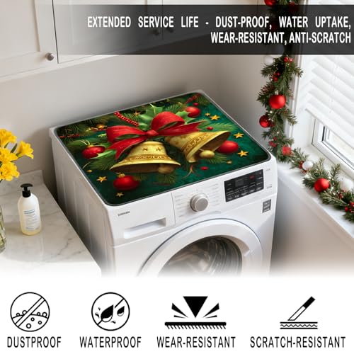 Image of Nuxovilar Non-slip Washer & Dryer Protector, 23.62 inchx19.68 inch Dust-proof Washing Machine Mat, Diatom Mud Polyester Dryer Top Pad for Laundry Room (YMi04192, 1Pcs)