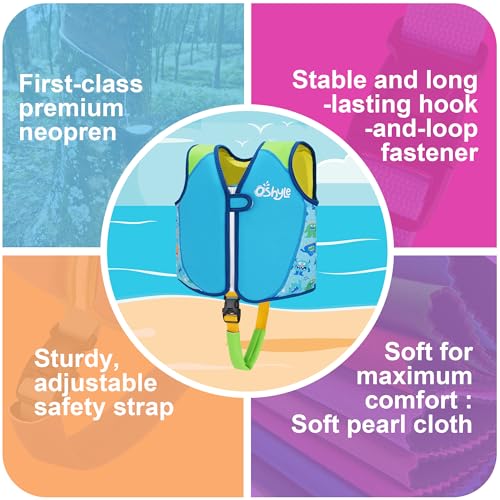 Image of Toddler Swim Vest, Neoprene Trainer with Adjustable Straps and Crotch Strap