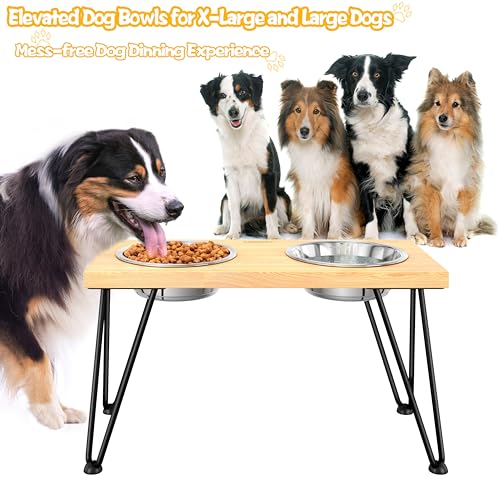 ROTHLEY-Elevated-Dog-Bowls-Raised-Dog-Bowl-Stand-for-Large-Dogs-Oak-Wood-Dog-Food-Stand-with-2-Stainless-Steel-Bowl-Set-Aesthetic-Modern-Dog-Feeding-Table-with-Non-Slip-Hairpin-Legs-for-Tall-Dogs - Cucciolini Doodles   ROTHLEY-Elevated-Dog-Bowls-Raised-Dog-Bowl-Stand-for-Large-Dogs-Oak-Wood-Dog-Food-Stand-with-2-Stainless-Steel-Bowl-Set-Aesthetic-Modern-Dog-Feeding-Table-with-Non-Slip-Hairpin-Legs-for-Tall-Dogs