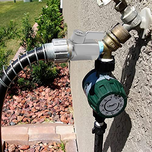 Joywayus 3/4"Ght Ball Valve Heavy Duty Stainless Steel 304 Garden Hose Shut Off Valve 3/4"Ght Female X Male Thread With Hose Washer #TOP3