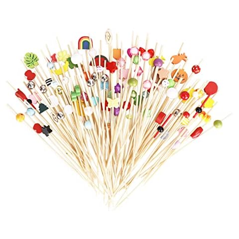 100 Stück Cocktailspieße, 12cm Spieße Fingerfood Cover