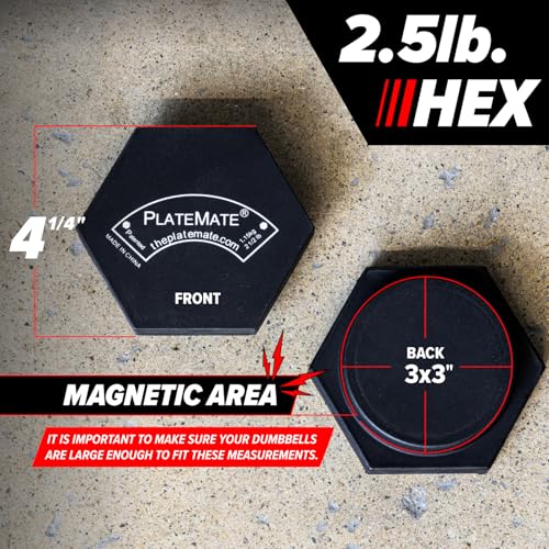 Image of PlateMate Microload Pair Magnetic Weights - Choose Between 1.25 lbs or 2.5 lbs Hex