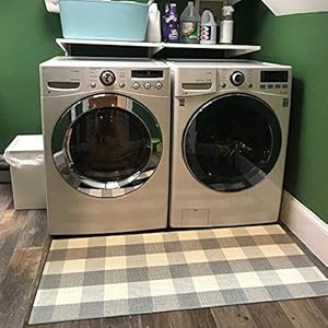 Levinis farmhouse grey buffalo plaid rugs outdoor doormats cotton washable buffalo check doormats for kitchenfront porchbathroomlaundry roomentry way 236 x 512  urban country home decor