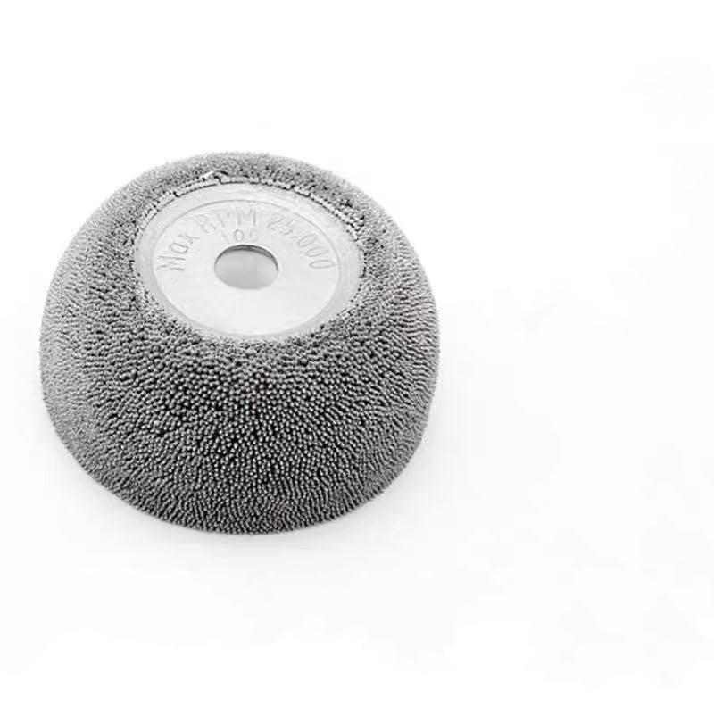 ROCHEE GJ107 Aluminum Oxide Buffing Wheel Tool 2 1/2"" Flared Contour Wheels 3/8"" BORE SSG 170 Tire Repair Tool with Adapter for Universal Car, silver