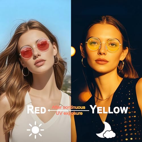 Image of Joopin Small Round Sunglasses Hippie Circle Sun Glasses UV400 Protection