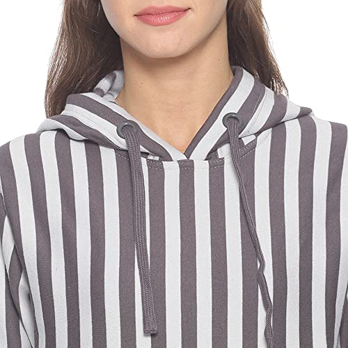Image of Campus Sutra Women's Cotton High Neck Sweatshirt