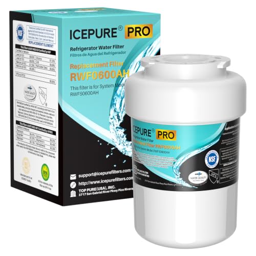 Image of ICEPURE PRO RWF0600AH NSF /ANSI 401 NSF /ANSI 53 Certified Replacement For GE MWF Refrigerator Water Filter, MWFINT, MWFA, HDX FMG-1, GSE25GSHECSS, 46-9991, GSH25JSDDSS, GSHS6LGBBHSS, PC75009, 1PACK